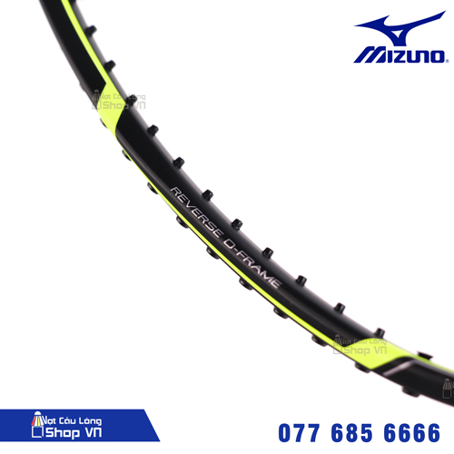 Công nghệ Reverse D Frame của vợt Mizuno TurboBlade K500 màu đen cấu tạo khung vợt
