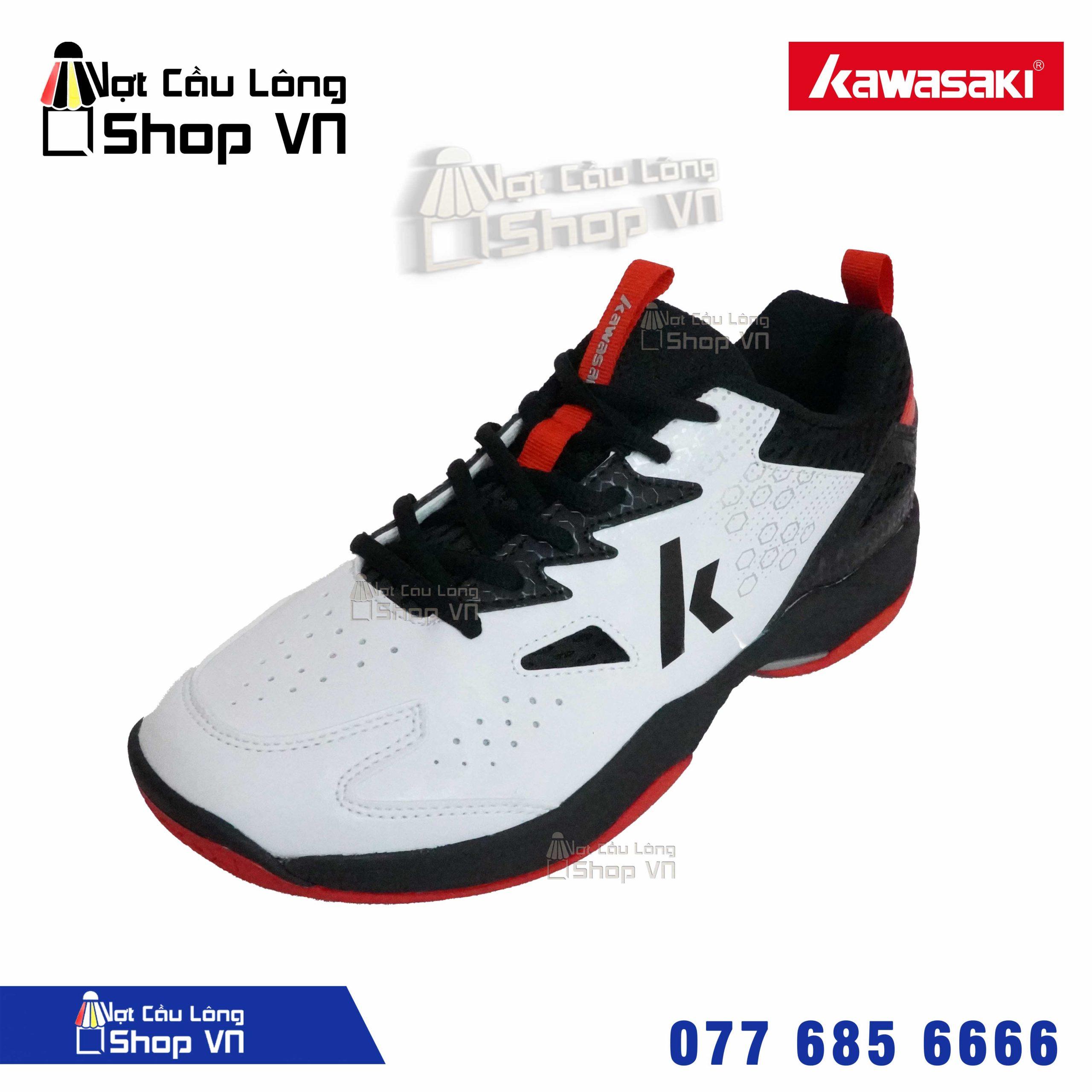 Giày cầu lông Kawasaki A3307 – Trắng đen