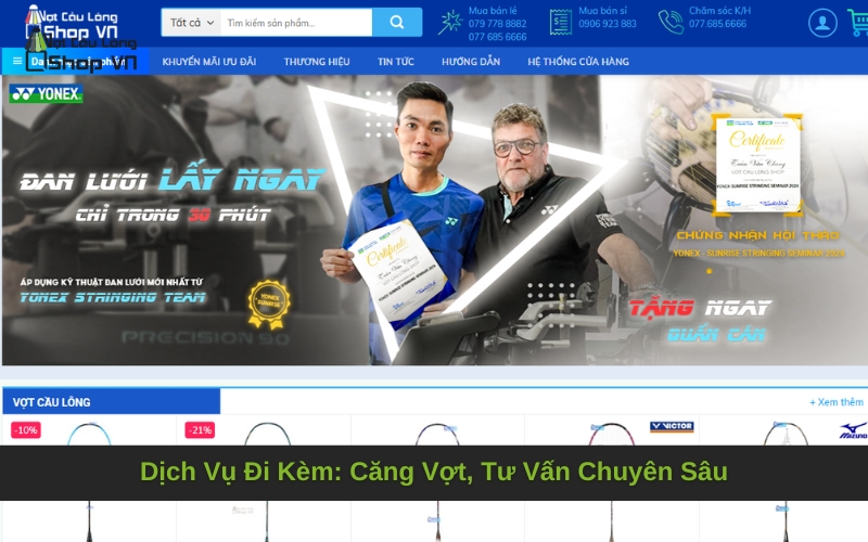 Dịch Vụ Đi Kèm: Căng Vợt, Tư Vấn Chuyên Sâu