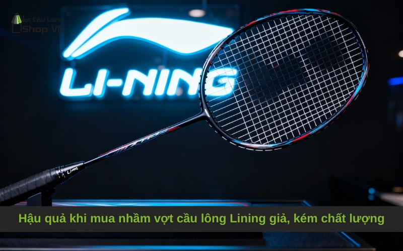 Hậu quả khi mua nhầm vợt cầu lông Lining giả, kém chất lượng