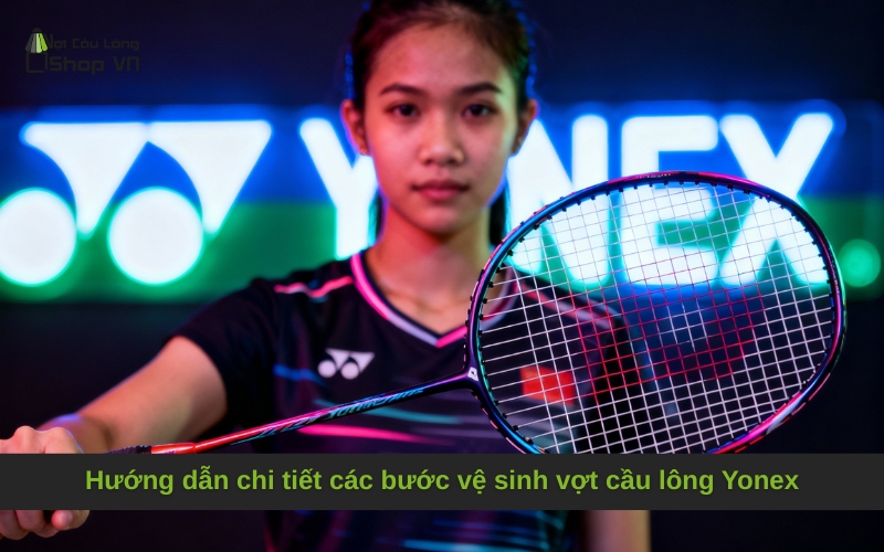 Hướng dẫn chi tiết các bước vệ sinh vợt cầu lông Yonex