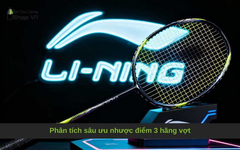 Phân tích sâu ưu nhược điểm 3 hãng vợt