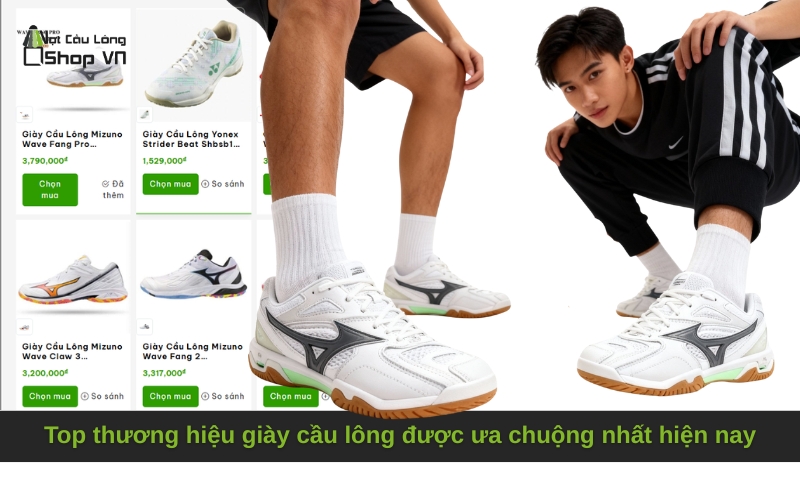 Top thương hiệu giày cầu lông được ưa chuộng nhất hiện nay