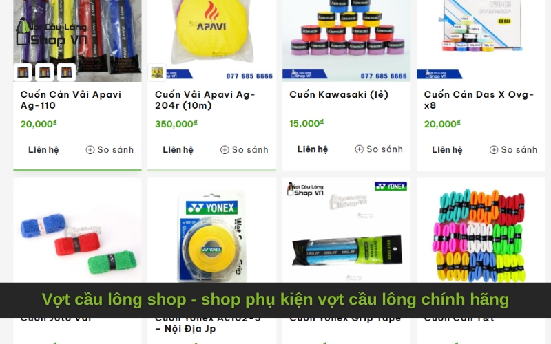Vợt cầu lông shop - shop phụ kiện vợt cầu lông chính hãng