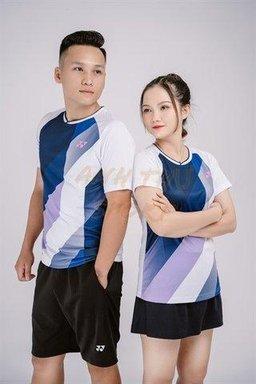 Áo Cầu Lông Yonex Nữ Gia Công – Trắng Xanh